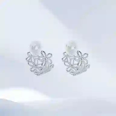 希遇 瓣隙漏光 精致小巧可爱独特个性优雅时尚小众冷淡风高级耳饰 合金 耳夹 女款