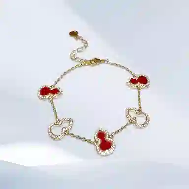 希遇 鎏金福禄 新中式复古潮流 时尚简约高级精致轻奢 好事发生小众设计 日常通勤#好运 合金 手链 男女同款情侣款