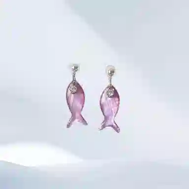 希遇 海盐之恋 梦幻配色 轻奢小众设计 时尚精致高级气质  日常通勤百搭 #好运 合金 耳环 女款