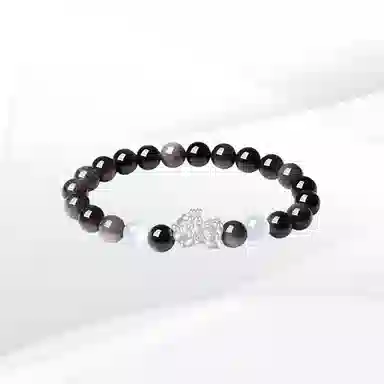 希遇 招财吞金兽新中式国潮八方来财 好运 玻璃猫眼 手串 男女同款情侣款