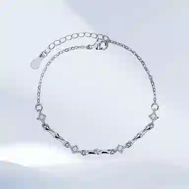 希遇 节节生姿 优雅可爱个性小众设计 日常通勤百搭 精致设计高级感配饰 好运#好运 锆石 手链 女款