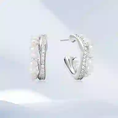 希遇 珍爱皓影国潮轻奢 冷淡风创意设计 时尚 轻奢小众创意设计 日常通勤百搭 清纯大方时尚简约风 #好运 合金 耳环 女款