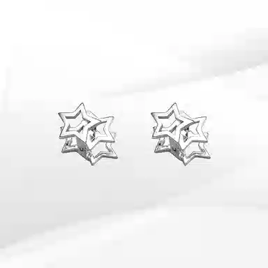 希遇 星砂絮语轻奢优雅精致浪漫设计养耳小巧气质百搭高级感简约时尚耳饰洞女士日常 合金 耳钉 女款