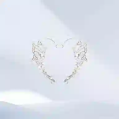 希遇 轻奢小众设计日常通勤百搭 翅膀元素 清新大方时尚简约风 #好运 合金 耳环 女款