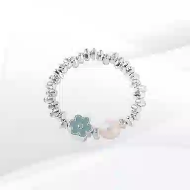 希遇 碎影澜花 新中式国潮轻奢小众设计日常百搭 精致小巧 高级时尚 质感 合金 戒指 男女同款情侣款