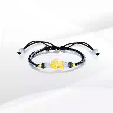 希遇 希遇 海蓝之恋 平安喜乐转运新中式招财纳福貔貅抓钱吞金兽 好运 手链 男女同款情侣款 合金 手绳 女款