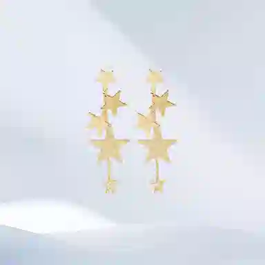 希遇 星河坠影耳 国潮 轻奢气质高级感甜美小众法式优雅设计感 日常经典百搭首饰#好运 合金 耳环 女款