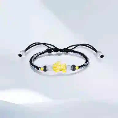 希遇 希遇 海蓝之恋 平安喜乐转运新中式招财纳福貔貅抓钱吞金兽 好运 手链 男女同款情侣款 合金 手绳 女款