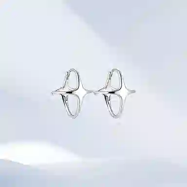 希遇 星迹耳饰小清新时尚潮流 轻奢气质 甜美小众设计 日常通勤百搭#好运 合金 耳环 女款