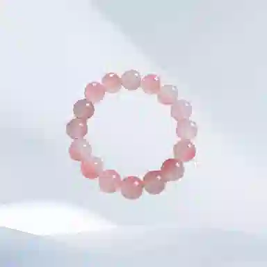 希遇 精灵羽粉 新中式国潮 时尚简约风轻奢微光治愈 温柔大方小众设计 日常百搭 高级气质感小众设计 琉璃 玉石手串 男女同款情侣款