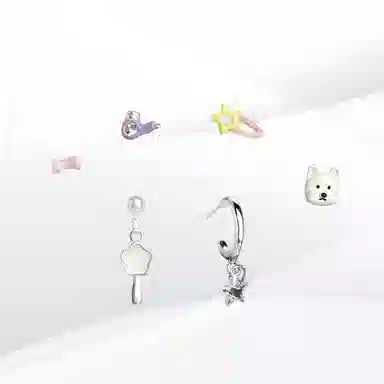 希遇 云朵朵香 可爱简约风 精致小巧设计感 温柔大方国潮轻奢小众设计 日常百搭 合金 耳钉 女款