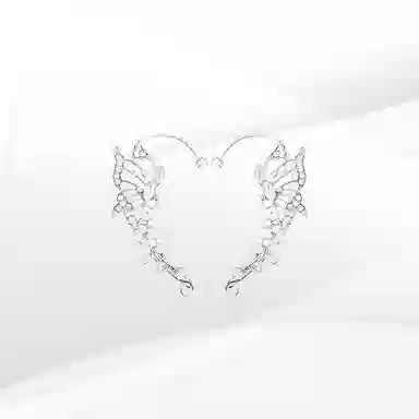 希遇 轻奢小众设计日常通勤百搭 翅膀元素 清新大方时尚简约风 #好运 合金 耳环 女款