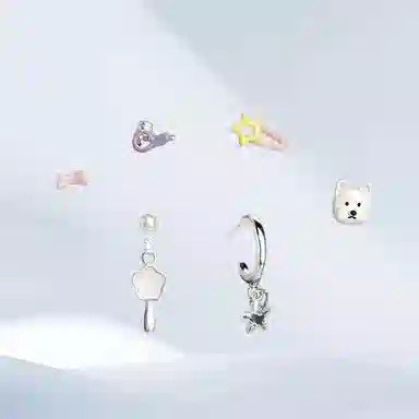 希遇 云朵朵香 可爱简约风 精致小巧设计感 温柔大方国潮轻奢小众设计 日常百搭 合金 耳钉 女款