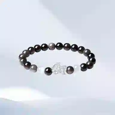 希遇 招财吞金兽新中式国潮八方来财 好运 玻璃猫眼 手串 男女同款情侣款