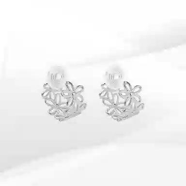 希遇 瓣隙漏光 精致小巧可爱独特个性优雅时尚小众冷淡风高级耳饰 合金 耳夹 女款