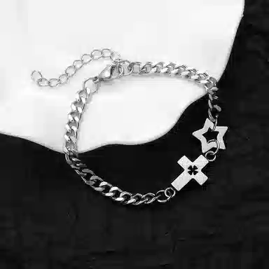 AKAK Cross Star Bracelet Silver
