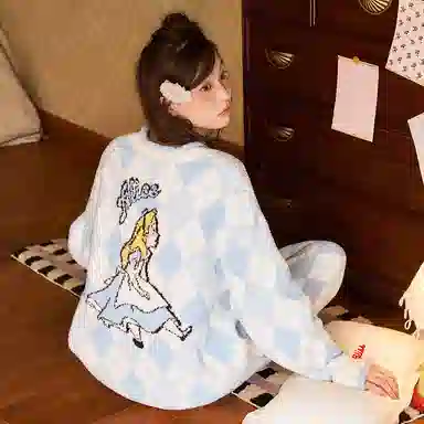 Gongdie x Disney Alice Cozy Cardigan Set