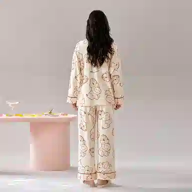 Miyadie x Disney Chip 'n' Dale Cotton Lounge Set Beige