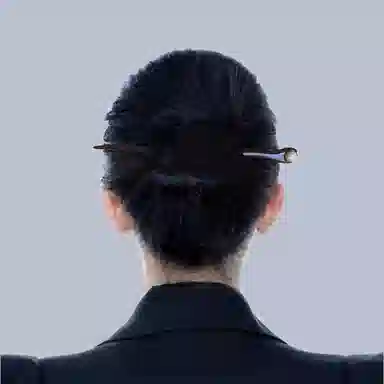 NuanTong Elegant Pearl Hairpin Ebony Wood