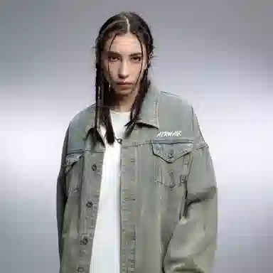 Airwalk Retro Dark Wukong Print Denim Jacket