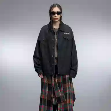 Airwalk Retro Dark Wukong Print Denim Jacket