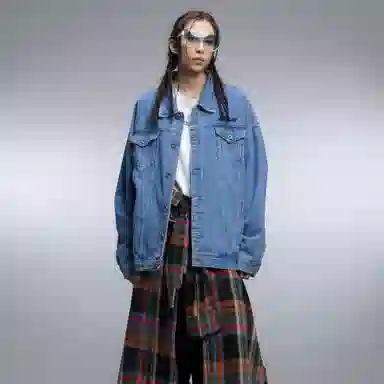 Airwalk Retro Dark Wukong Print Denim Jacket