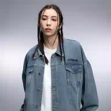 Airwalk Retro Dark Wukong Print Denim Jacket