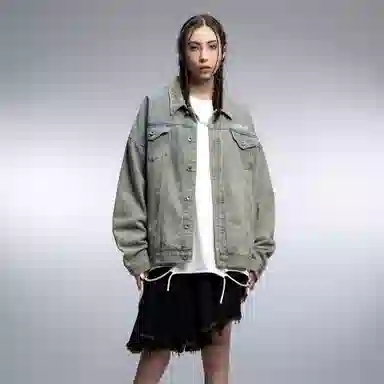 Airwalk Retro Dark Wukong Print Denim Jacket