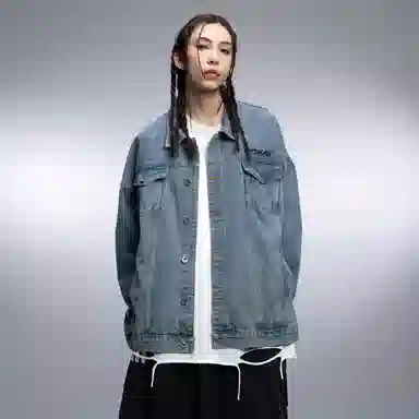 Airwalk Retro Dark Wukong Print Denim Jacket