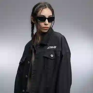 Airwalk Retro Dark Wukong Print Denim Jacket