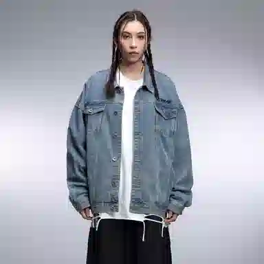 Airwalk Retro Dark Wukong Print Denim Jacket