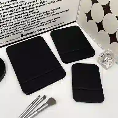 几多萌 皮质便携折叠 镜子 台式