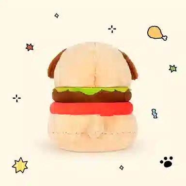 多爱 汉堡狗 可爱小狗 玩偶 毛绒公仔