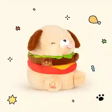 多爱 汉堡狗 可爱小狗 玩偶 毛绒公仔