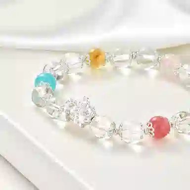 【多宝多财多福】 恋朵 时尚新中式 八方来财足银貔貅吞金兽 气质优雅#好运 白水晶 手串 女款