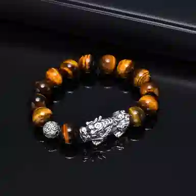 恋朵 国风潮酷 招财貔貅 虎眼石 手串 男款