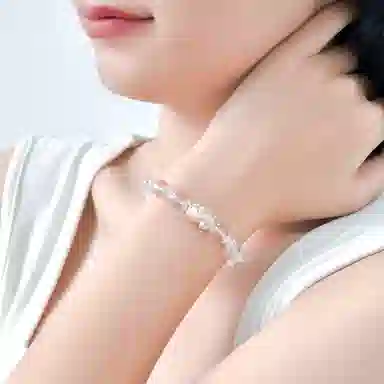 恋朵 五行补金 财源滚滚 新中式招财貔貅吞金兽 优雅高级感 好运上岸 白水晶 手串 男女同款情侣款