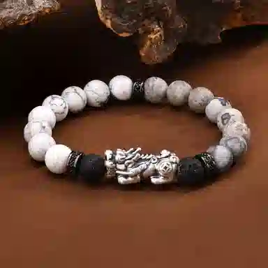 恋朵 国风潮酷 招财貔貅 #好运 地图石 手串 男款
