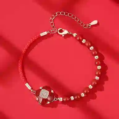 恋朵 原创设计 新中式 好事发生 鸿运 柿子 玛瑙 项链 女款