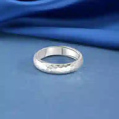 【S999银】 恋朵 锤纹开口 小众高级感 足银 戒指 男女同款情侣款