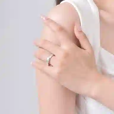 【S999银】 恋朵 锤纹开口 小众高级感 足银 戒指 男女同款情侣款