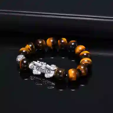 恋朵 国风潮酷 招财貔貅 虎眼石 手串 男款