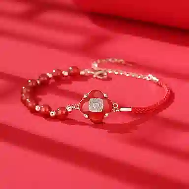 恋朵 原创设计 新中式 好事发生 鸿运 柿子 玛瑙 项链 女款