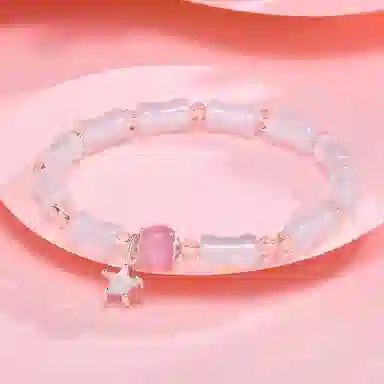 恋朵 新中式 竹节转运珠 玉髓 玉石手串 女款