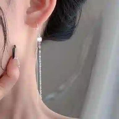 恋朵 流苏长款个性显瘦 足银 耳环 女款