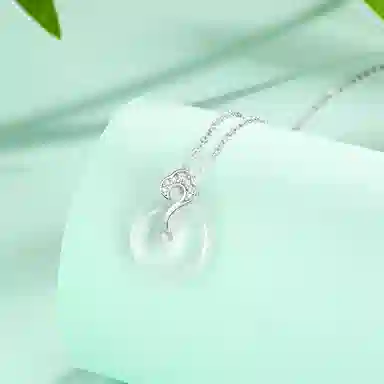 【S999足银】 恋朵 平安祥云如意 轻奢小众 新中式国风 好运天然 玉髓 项链 女款