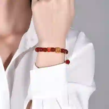 恋朵 新中式国风龙年 祥云转运珠 玛瑙 玉石手串 女款