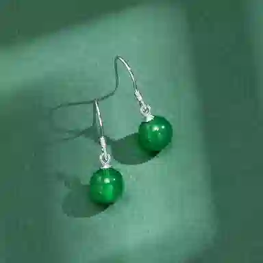 恋朵 简约气质 玉髓 耳环 女款