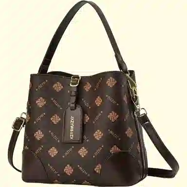 Boniu Printed Bucket Bag Coffee