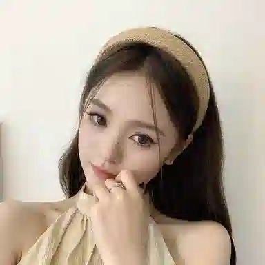 贯古今 度假风夏天藤草编织气质田园风原木色草编宽边高颅顶 发箍 女款